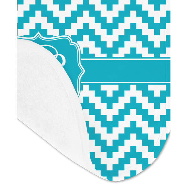 Pixelated Chevron Baby Bib - AFT detail