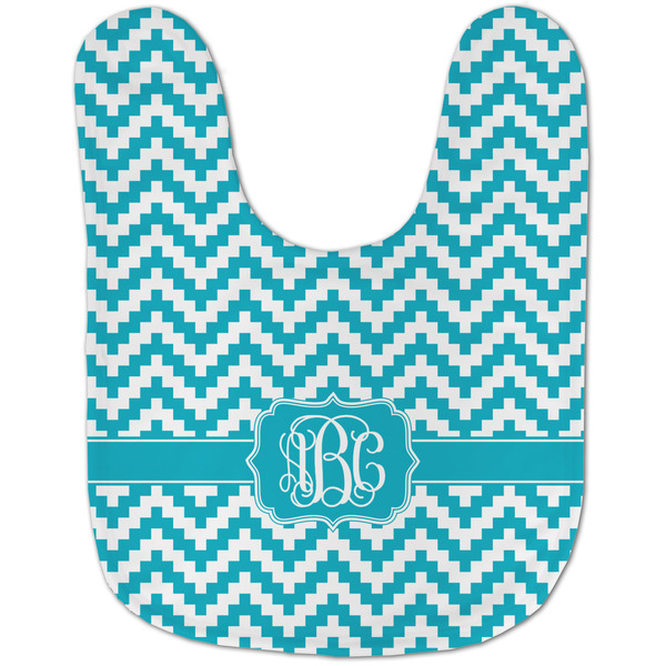 Pixelated Chevron Baby Bib - AFT flat