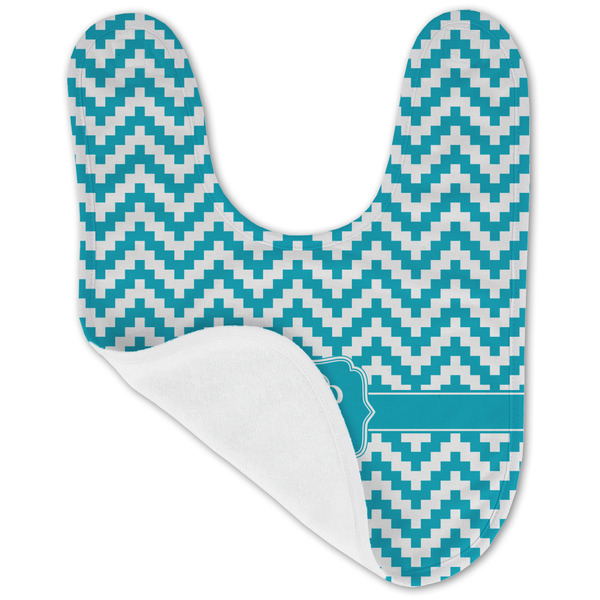 Pixelated Chevron Baby Bib - AFT folded