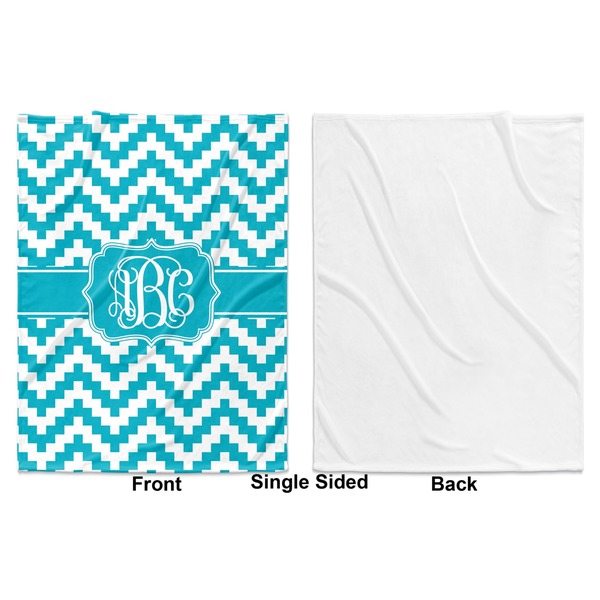Pixelated Chevron Baby Blanket (Single Side - Printed Front, White Back)