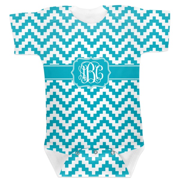 Custom Pixelated Chevron Baby Bodysuit 3-6 (Personalized)