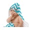 Pixelated Chevron Baby Hooded Towel on Child