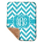 Pixelated Chevron Sherpa Baby Blanket - 30" x 40" w/ Monograms