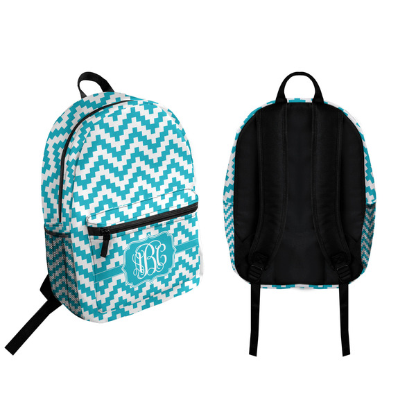 Pixelated Chevron Backpack front and back - Apvl