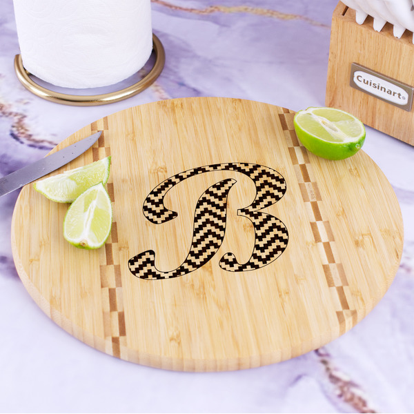 Pixelated Chevron Bamboo Cutting Board - In Context