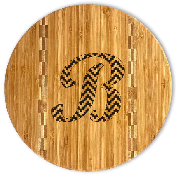 Custom Pixelated Chevron Bamboo Cutting Board (Personalized)