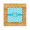 Pixelated Chevron Bamboo Trivet with 6" Tile - FRONT