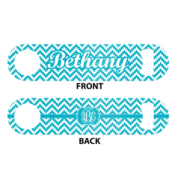 Pixelated Chevron Bar Bottle Opener - White - Approval