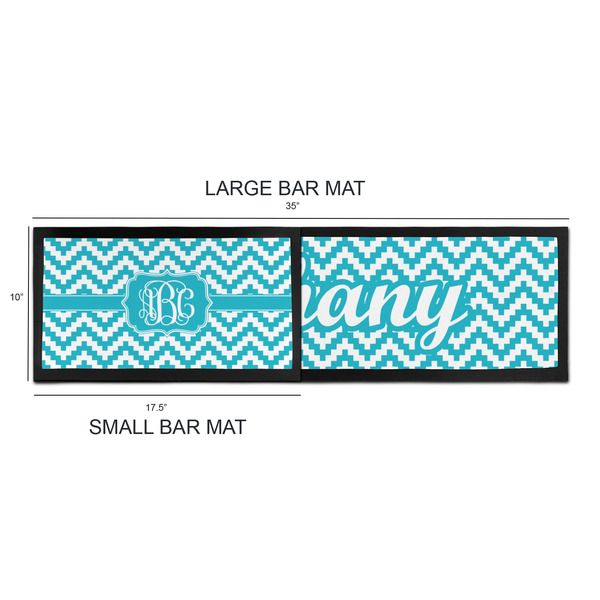 Pixelated Chevron Bar Mats - Sizing Chart