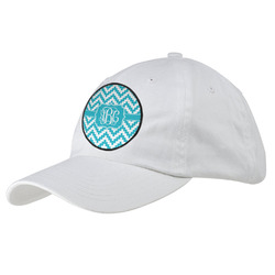 Pixelated Chevron Baseball Cap - White (Personalized)
