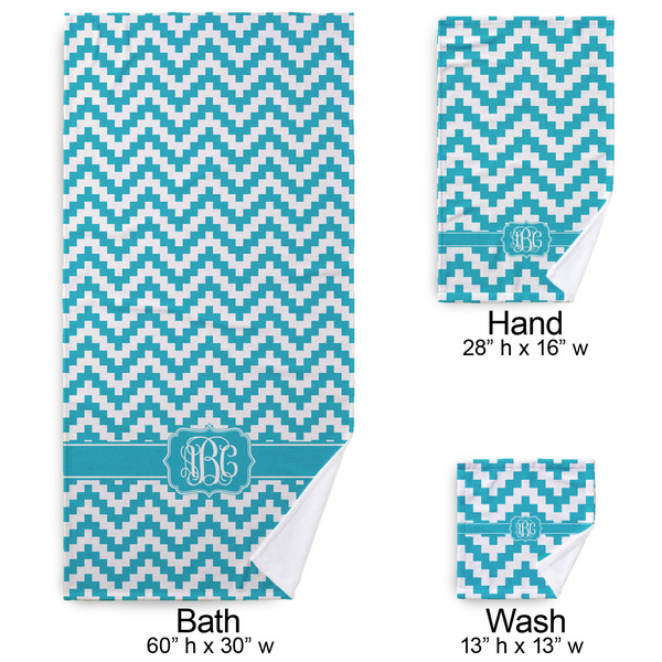 Pixelated Chevron Bath Towel Sets - 3-piece - Approval