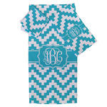 Pixelated Chevron Bath Towel Set - 3 Pcs (Personalized)