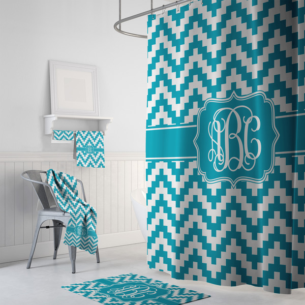 Pixelated Chevron Bath Towel Sets - 3-piece - In Context