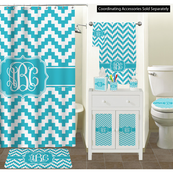 Pixelated Chevron Bathroom Scene