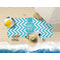 Pixelated Chevron Beach Towel Lifestyle