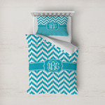 Pixelated Chevron Duvet Cover Set - Twin (Personalized)
