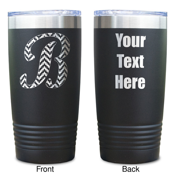 Pixelated Chevron Black Polar Camel Tumbler - 20oz - Double Sided  - Approval