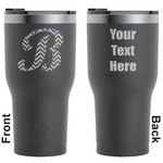 Pixelated Chevron RTIC Tumbler - Black - Engraved Front & Back (Personalized)