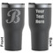 Pixelated Chevron Black RTIC Tumbler - Front and Back
