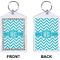 Pixelated Chevron Bling Keychain (Front + Back)