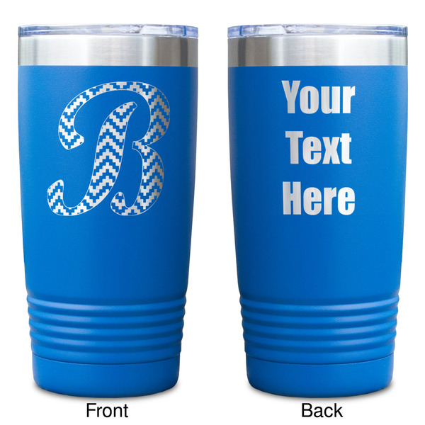 Pixelated Chevron Blue Polar Camel Tumbler - 20oz - Double Sided - Approval