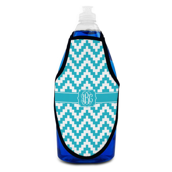 Pixelated Chevron Bottle Apron - Soap - FRONT