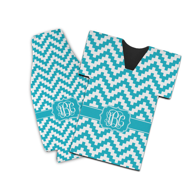 Custom Pixelated Chevron Bottle Cooler (Personalized)