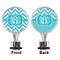 Pixelated Chevron Bottle Stopper - Front and Back