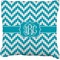 Pixelated Chevron Faux-Linen Throw Pillow 20" (Personalized)