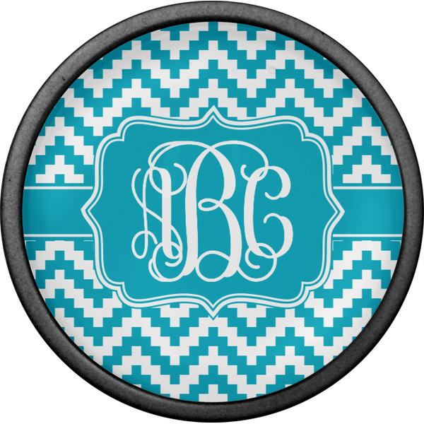 Pixelated Chevron Cabinet Knob - Black - Front