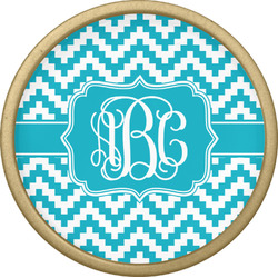 Pixelated Chevron Cabinet Knob - Gold (Personalized)