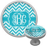 Pixelated Chevron Cabinet Knob (Silver) (Personalized)