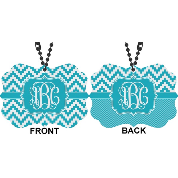 Pixelated Chevron Car Ornament (Approval)