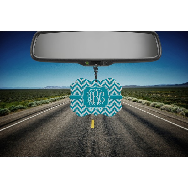 Pixelated Chevron Car Ornament (Road)