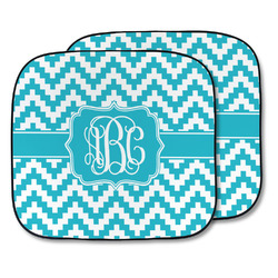 Pixelated Chevron Car Sun Shade - Two Piece (Personalized)
