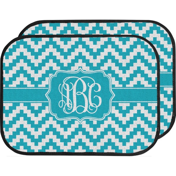 Pixelated Chevron Custom Car Floor Mats (Back Seat)