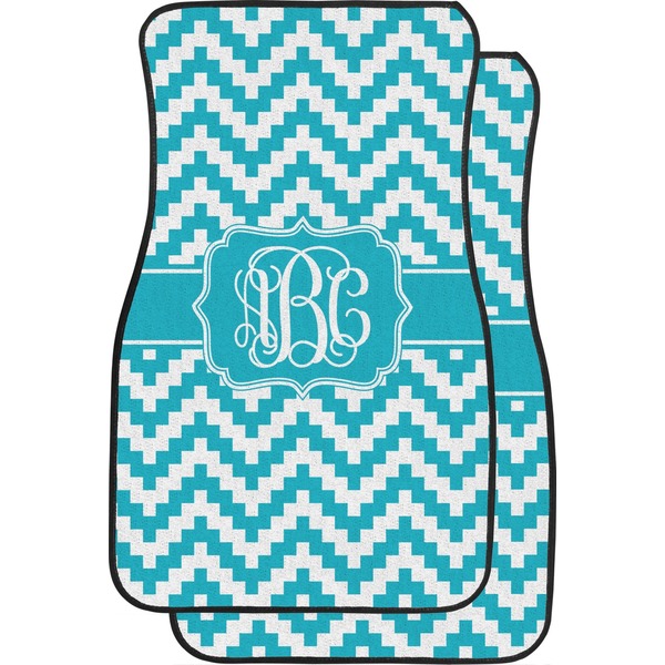 Custom Pixelated Chevron Car Floor Mats (Personalized)