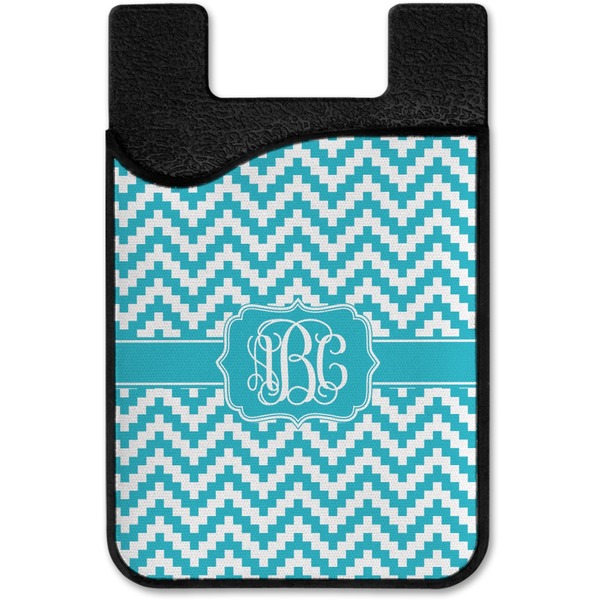 Pixelated Chevron Cell Phone Credit Card Holder