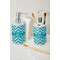 Pixelated Chevron Ceramic Bathroom Accessories - LIFESTYLE (toothbrush holder & soap dispenser)