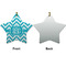 Pixelated Chevron Ceramic Flat Ornament - Star Front & Back (APPROVAL)