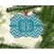 Pixelated Chevron Christmas Ornament (On Tree)