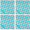 Pixelated Chevron Cloth Napkins - Personalized Dinner (APPROVAL) Set of 4