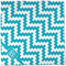 Pixelated Chevron Cloth Napkins - Personalized Dinner (Full Open)