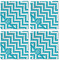 Pixelated Chevron Cloth Napkins - Personalized Lunch (APPROVAL) Set of 4