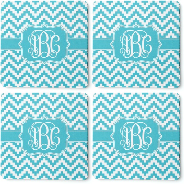 Pixelated Chevron Coaster Rubber Back - Apvl