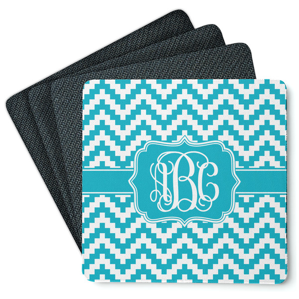 Pixelated Chevron Coaster Rubber Back - Main
