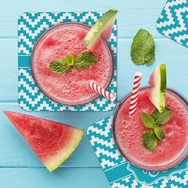 Pixelated Chevron Coaster Set - LIFESTYLE