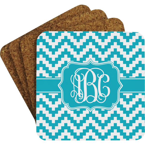 Pixelated Chevron Coaster Set (Personalized)