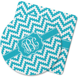 Pixelated Chevron Rubber Backed Coaster (Personalized)