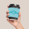 Pixelated Chevron Coffee Cup Sleeve - LIFESTYLE